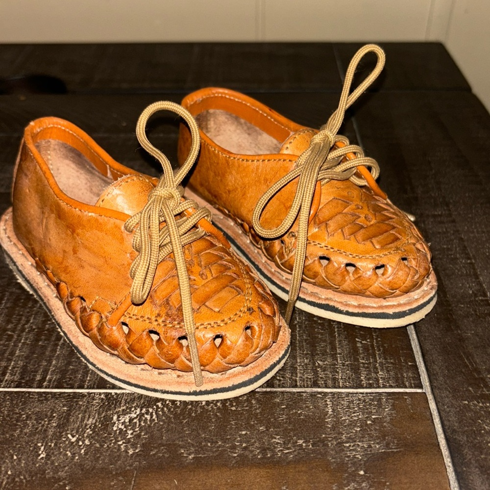 Toddler leather HUARACHES